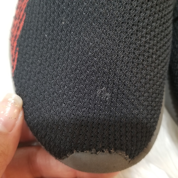 ADIDAS CloudFoam Comfort Sneakers Black With Red SIZE 7.5 Men,Women 8.5 - Picture 14 of 17